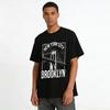 New York City Brooklyn Bridge Print Retro Unisex Casual T-Shirt Pure cotton T-shirt