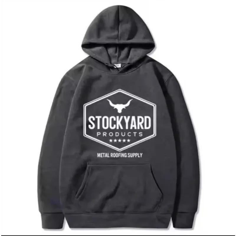 STOCKYARD Letter Printing Hoodies Men Women Autumn Winter Sweatshirt Street Fashion Brand Design Pullover Fleece Hoodies