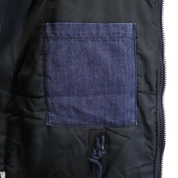 ALPHA INDUSTRIES INC Padded denim Flight jacket S Fur hood Men's Used