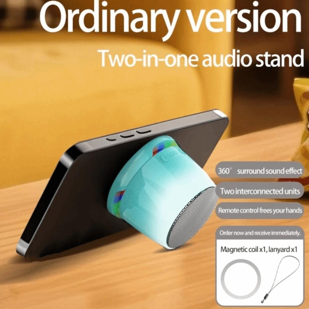 Anti Lost Magnetic Mini Speaker Deep Bass Portable Sound Box RGB Light Speaker  PC Tablet Use