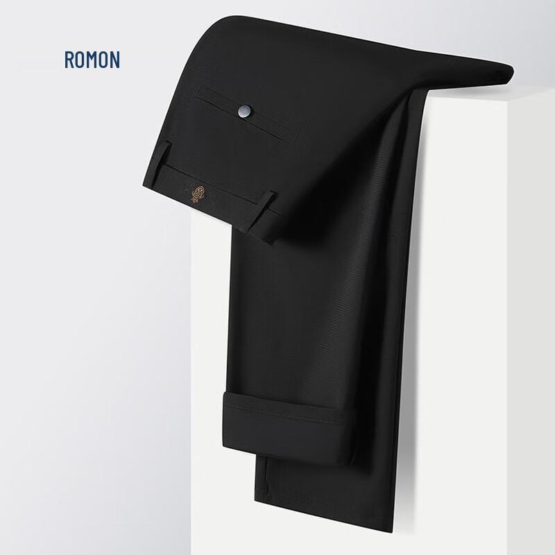 ROMON Men's Ice Silk Casual Straight Leg Pants