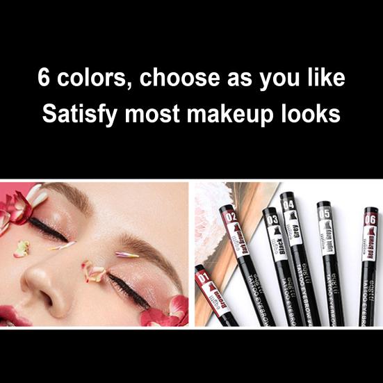 Pigmentované dlouhotrvající voděodolné tekuté pero na obočí Vytvořte přirozený make-up na obočí Professional Micro 4 Point Brow