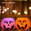Voice-Activated Pumpkin Lantern with Candy Jar and String Lights