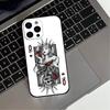 Queen of Hearts Playing Card  Phone Case For iPhone 17,16,15,14,13,12,11 Plus,Pro Max,XS,Soft Silicone Black Cover