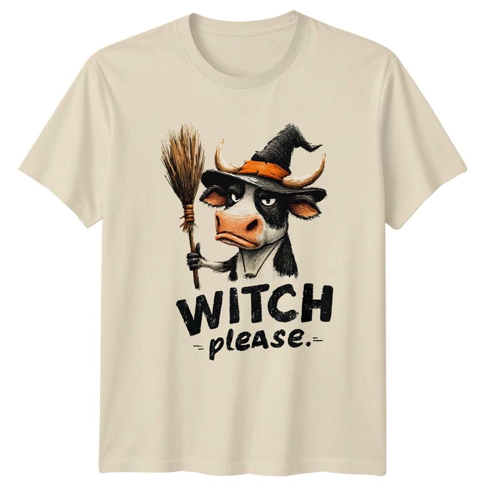 Witch Please TShirt Funny Cow Halloween Gift For Him And Her