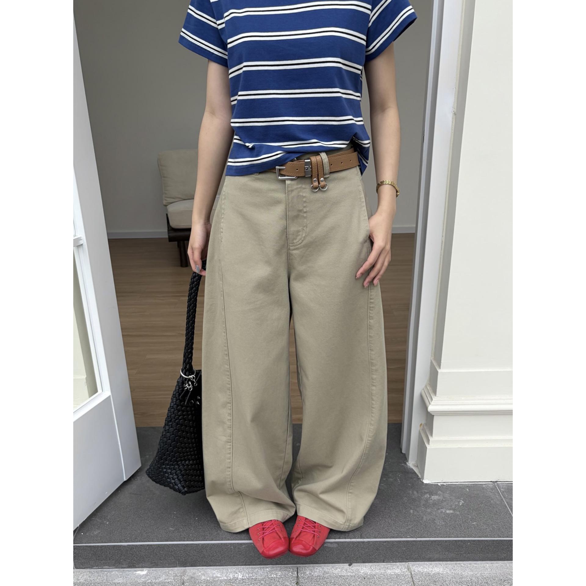2026 Spring Women s Korean Style Wide-Leg Casual Pants - Loose Slimming, Thirteen Line Design Large