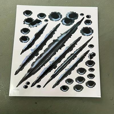Adesivos de Buracos de Bala Decalques Carro Desbotado Engraçado Realista Tatuagem Automotiva Capô Tampa Frontal Decorações Acessórios