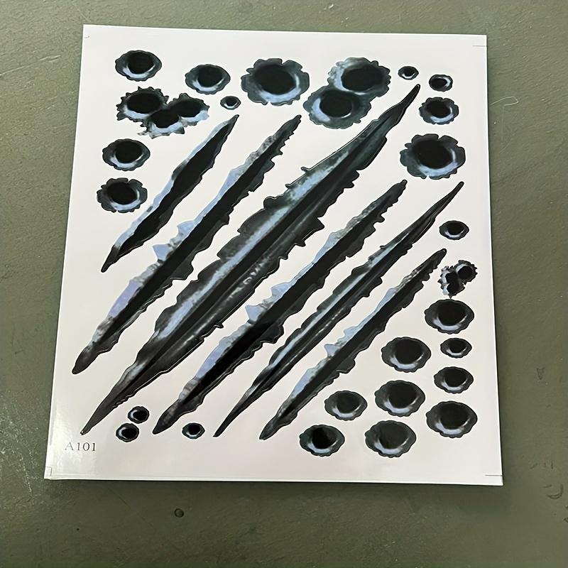 Bullet Holes Stickers Decals Car Fade Funny Lifelike Automotive Tattoo Hood Front Cover Decorations Accessories