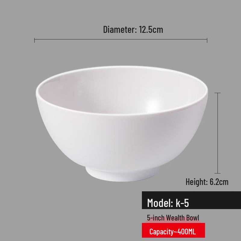 Yanggge White Melamine Rice Bowls