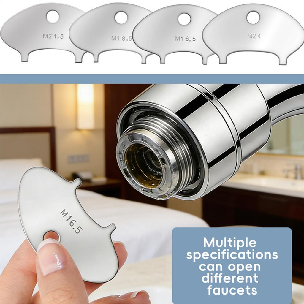 4pcs Sink Faucet Aerator Key M16.5/18.5, M21.5, M24 Replacement Aerator Wrench For Threaded Faucet Removal Tool Accessories
