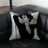 EEva Green Cushion Cover Pillow Case Antidustmite Invisible zipper silky plush cushion