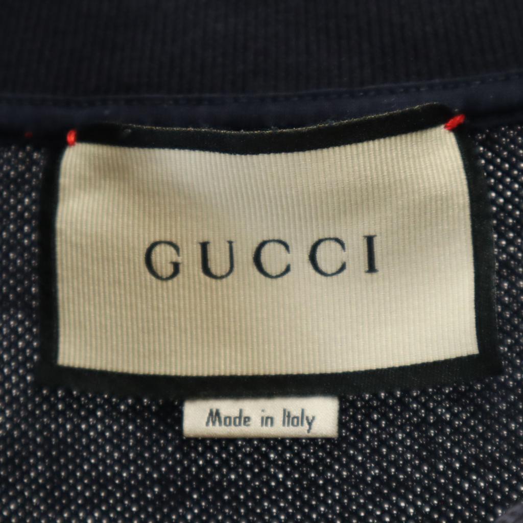 GUCCI made in Italy Short sleeve Polo shirt L dark blue Fawn Women Used