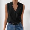 Nuovi top casual estivi da donna con scollo a V a tinta unita T-shirt gilet da donna