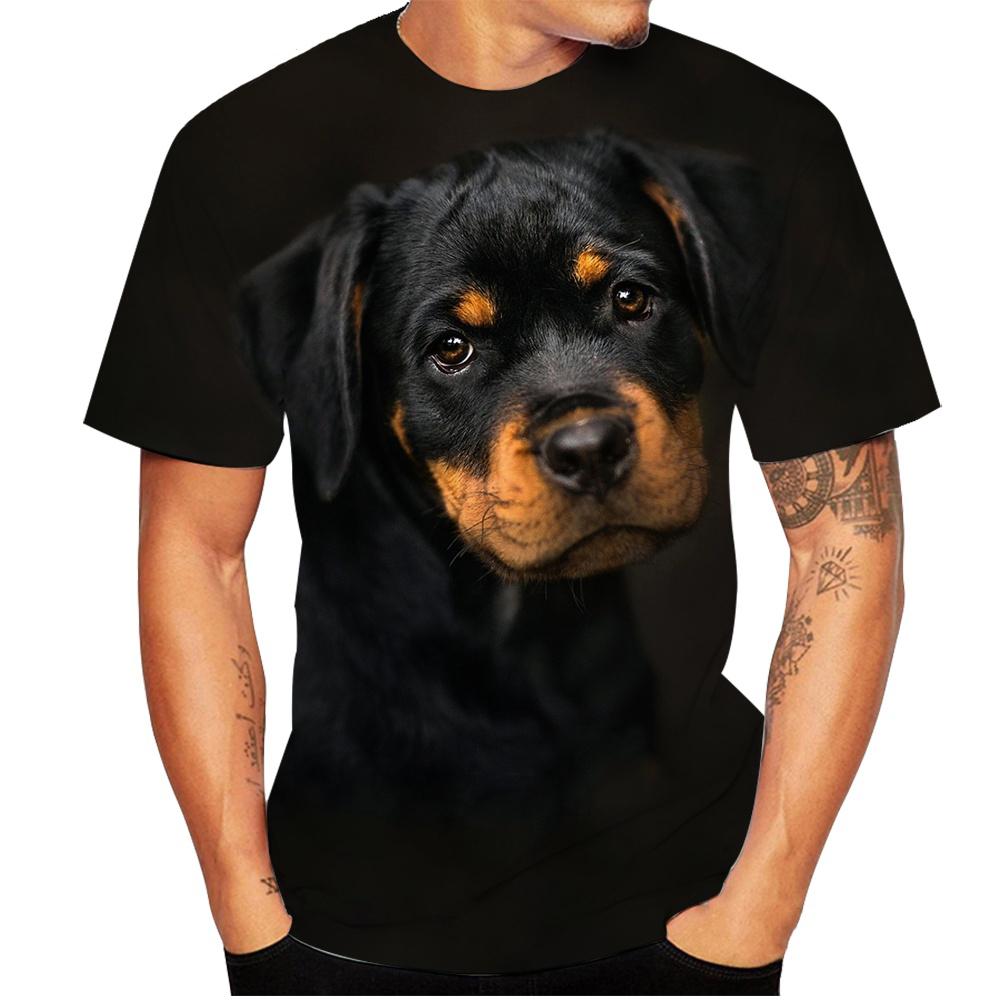 German Shepherd Dog Rottweiler T-Shirts Animal 3D Printed Streetwear Fashion Men's T-shirts