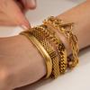 Yori Classic Double Layer Exquisite Chain Stainless Steel Bracelet Men Women Charm Summer Beach Trendy Chic Jewelry
