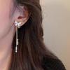 Multi-wear bow fringed earrings 2025 new design high-end earrings autumn and winter