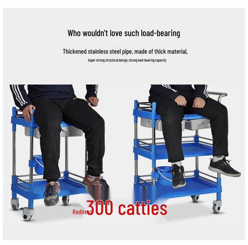 Medizinischer Edelstahlwagen: Kleiner chirurgischer Instrumentenwagen & Pflegetisch