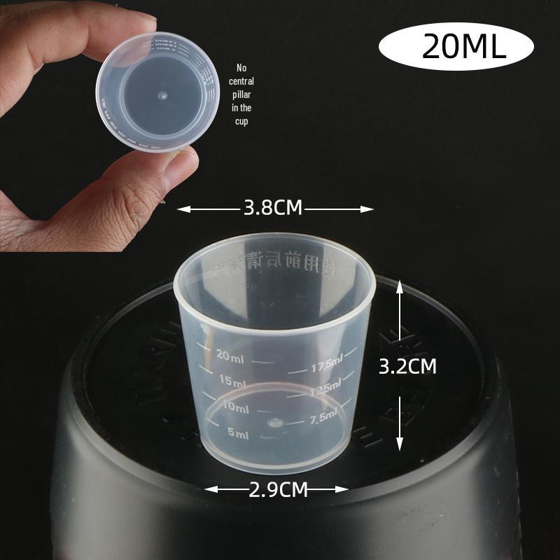 Plastic Measuring Cups - 50ml, 100ml, 250ml Disposable with Scale