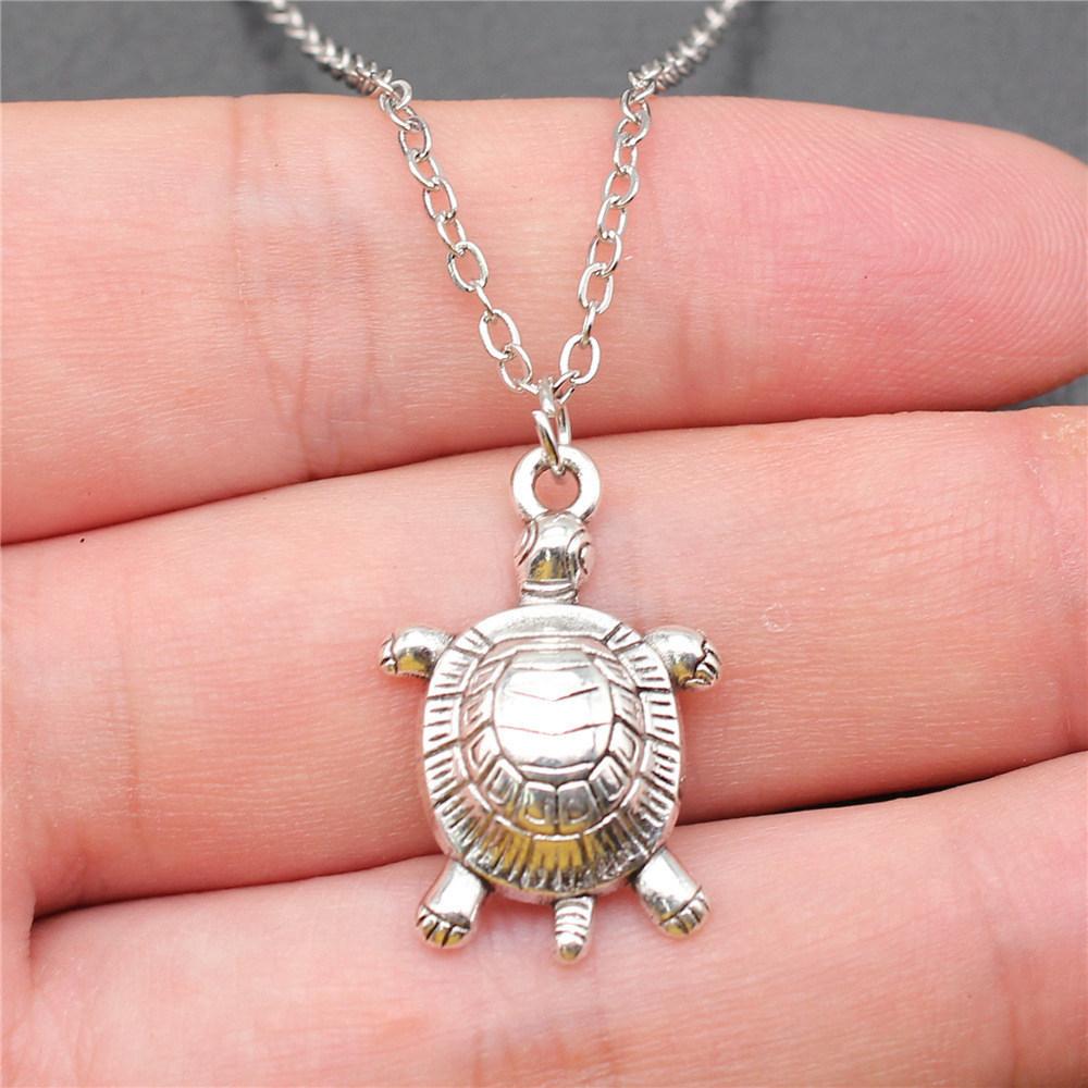 Schildkröte Seestern Muschel Anhänger Antik Bronze Metall Brautkragen Halskette für Strandhochzeit Trendiges Geschenk