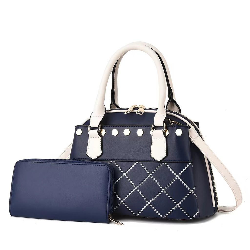 

Classic Quilted Large Capacity Vintage Fashion Tote Bag For Everyday Use In Black синій