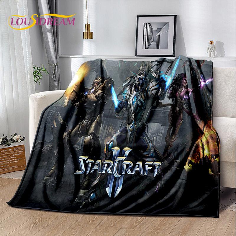 3D HD StarCraft Game Gamer Soft Plush Blanket,Flannel Blanket Throw Blanket for Living Room Bedroom Bed Sofa Picnic Cover Kids