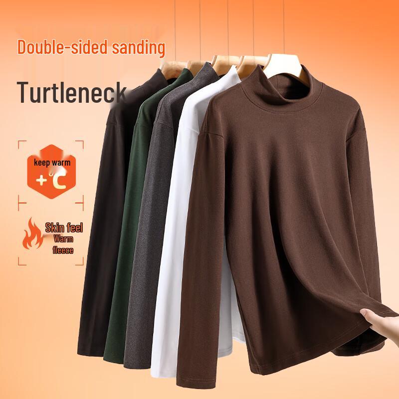 Jeanswest Men's Fleece-Lined High-Neck Thermal Base Layer Top