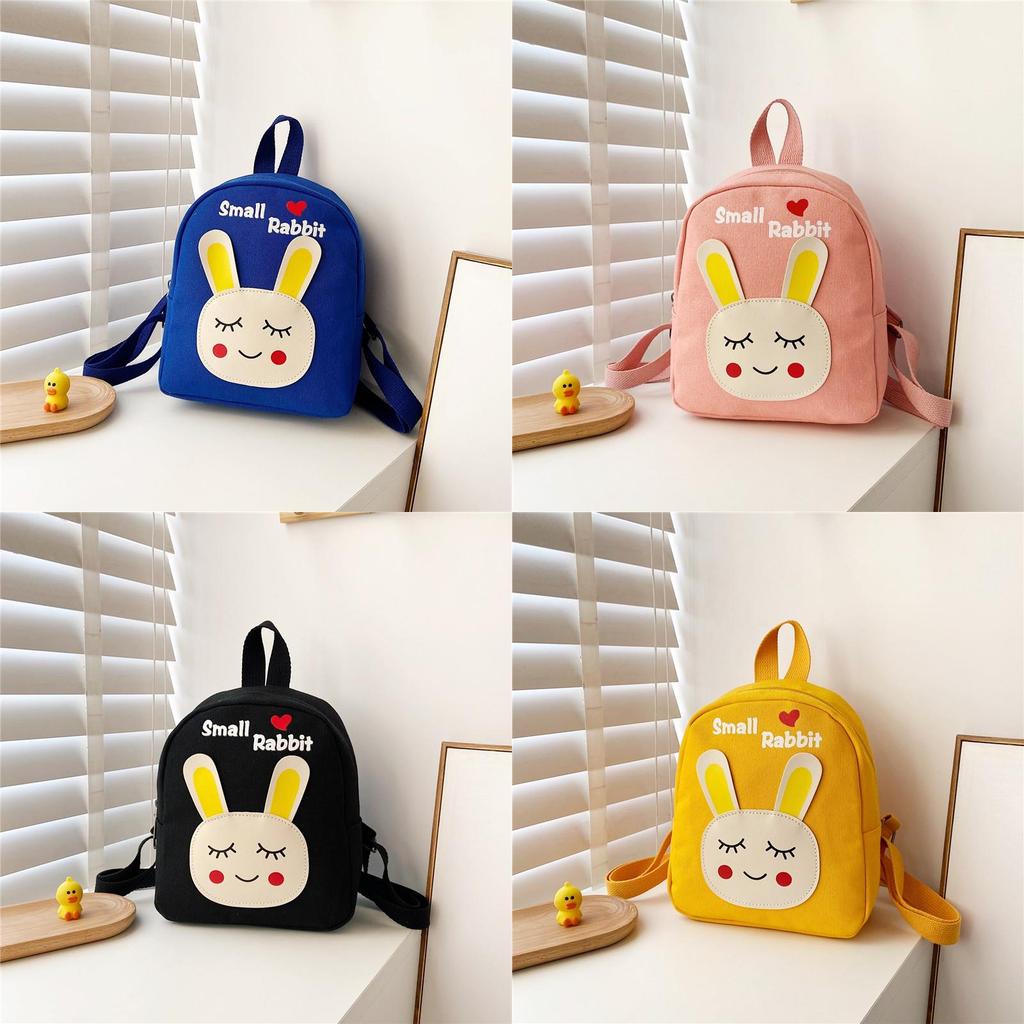 Cartoon Bunny Kids Backpack With Shockproof Canvas For Preschool Girls And Boys
