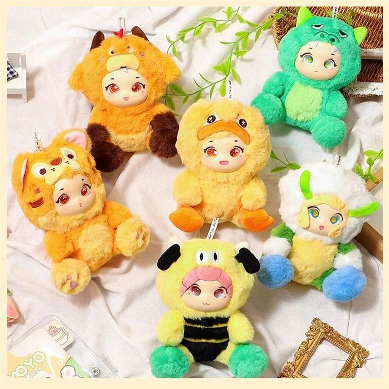Série Fête d'Animaux Mignons Peluches Figurines Boîte Aveugle Jouets Boîte Mystère Ornements d'Animaux en Peluche