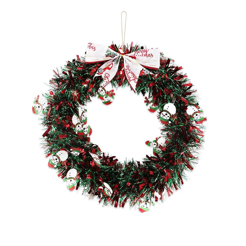 Handmade Christmas Color Strip Wreath Colorful Christmas Decoration Wreath  Indoor