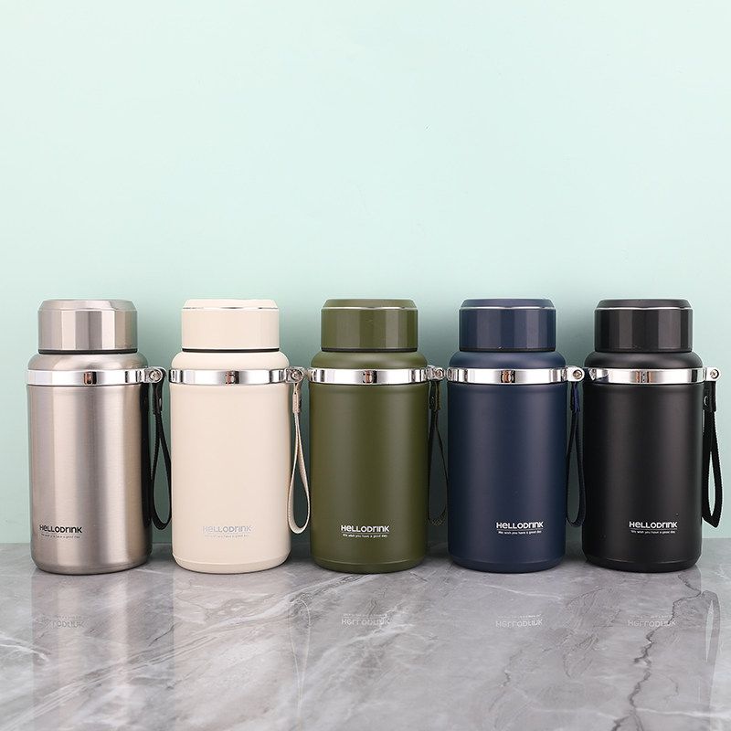 Large-Capacity Thermos Cup 316 Stainless Steel Tea Cup Outdoor Portable Water Cup 1 Liter Travel Sports Water Bottle 1500