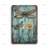 Vintage Garden Art Poster Metal Tin Sign Ideal Gift x Inch Dandelion Gift Retro Metal Signs for Backyard  Home Wall Decor