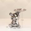 Ceramic Geometric Bear Ornament Coin Bank Home Living Room Desktop Remote Control Key Storage Tray Decorative Statue Gift
