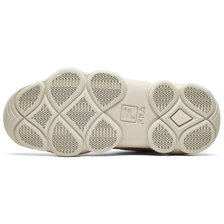 Fila Spaghetti Fabric Comfortable Versatile Mid-Top Retro Basketball Shoes Men Sneakers Off-White F12M014115FWP