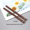 Easy To Write Double Sided PU Luggage Tag Alloy Buckle Rust Proof Copper Rivet for Travel Baggage Identification