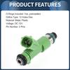 Fuel Injector, Engine Fuel Injection Nozzle No.16600-9DE0B for Nissan Maxima 2018-2021 3.5L for Nissan Murano 2020-2023 3.5L Green, 6 Pcs