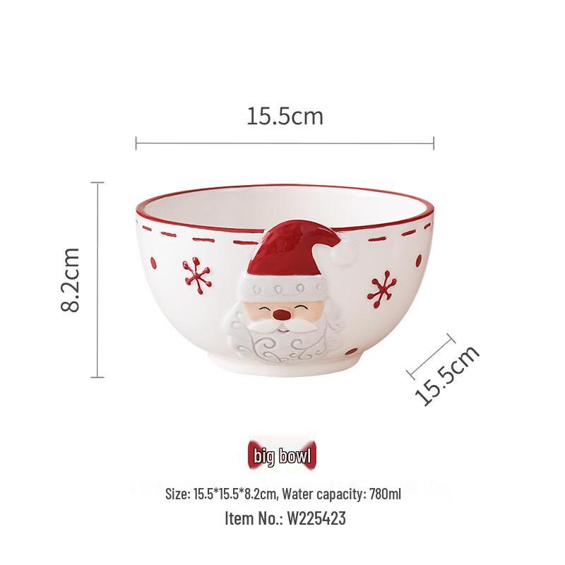 Santa Claus Nordic Ceramic Dinner Plate
