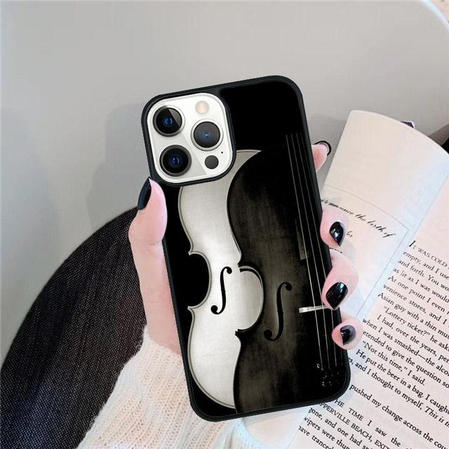 Musical Cello Violin Coque Shell For iPhone 17 Air 15 16 14 13 12 Pro Max 11 Pro Max Plus Phone Case Cover