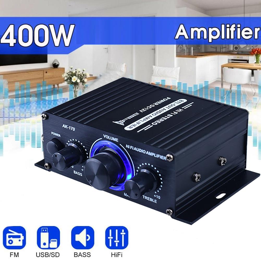 

AK-170 Мини HiFi стерео аудио усилитель мощности 200 Вт+200 Вт с RCA входом