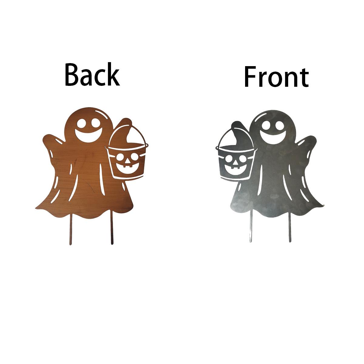 1Pc Iron Halloween Garden Decoration Ground Plug, Horror Decoration, Suitable for Patio, Garden or Courtyard Decoration, Halloween Decn, Modern Style,