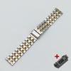 Stainless Steel Watchband Metal Watch Band Premium Solid Polished Bracelet Straps Curved End 24mm 23mm 22mm 21mm 20mm 19mm 18mm