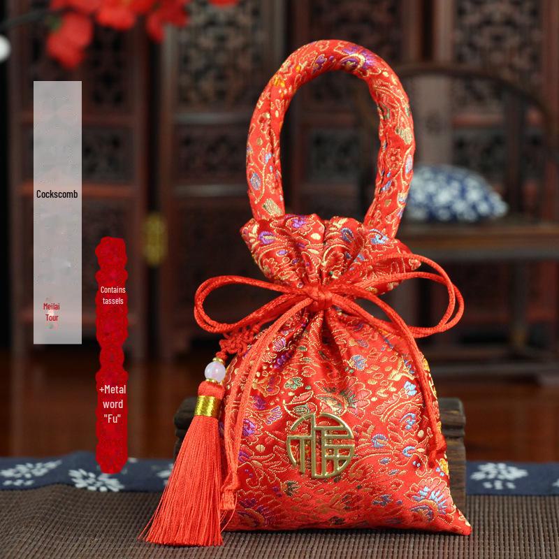Portable Tassel Wedding Candy Bag - Souvenir Packaging for Weddings and Celebrations
