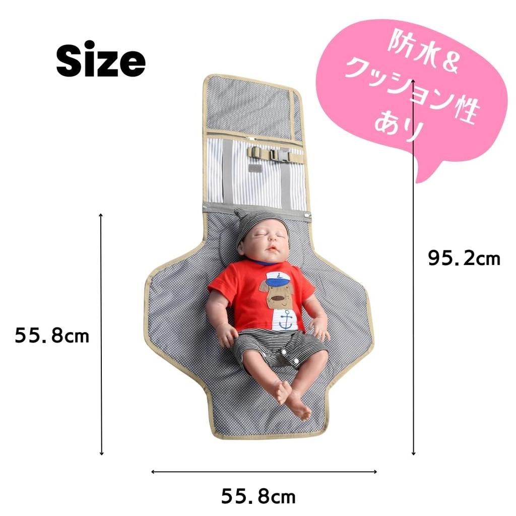 Argyle Foldable Diaper Changing Pad Portable for Baby with Storage Perfect for Newborns and Simple and Cute Design for Pouch, Travel, Convenient,