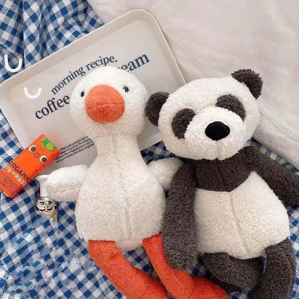 Cute Bunny Elephant Panda Plush Sleeping Crib Long Legs Frog Doll  Baby Appease Toy