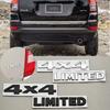 3D Metal Car Letters 4X4 LIMITED Logo Emblem Trunk Badge Stickers For Jeep Grand Cherokee Overland Compass Wrangler Accessories Uy1