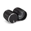 Yibuy Volume Control Dome Knobs, Rotary Knobs, Aluminum, for Electric Guitar/Bass, Pack of 10, Black, 6mm Inner Diameter