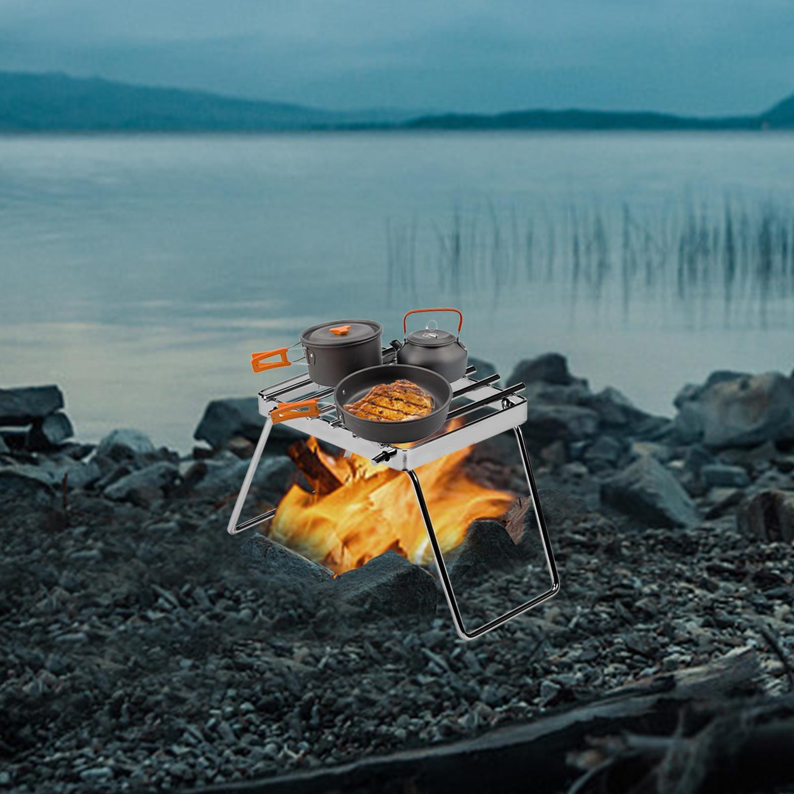 Многофункциональный складной гриль для костра — фото 10