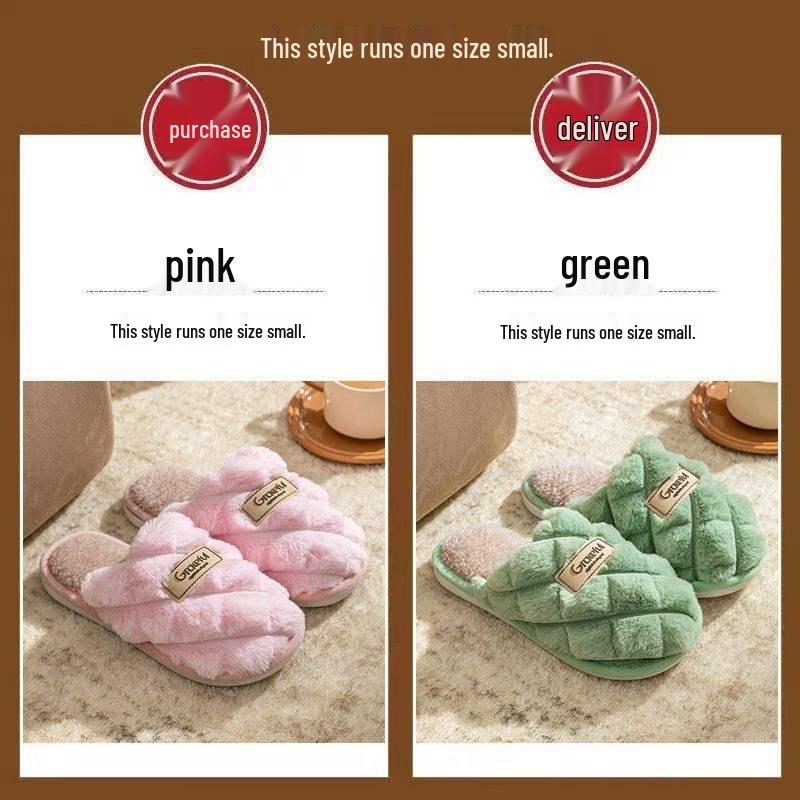 Trendy Cotton Non-Slip Indoor Slippers for Women & Couples, Perfect for Autumn and Winter