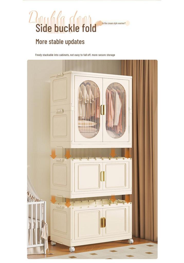 Foldable Wardrobe & Storage Organizer for Baby Clothes, Snacks, Toys, and More