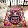 1PC Custom Name Day Dead Celebration Theme Floor Mat Ideal for Living Room, Game Rooms, Office, Bedroom,Floor Mat Playful Design
