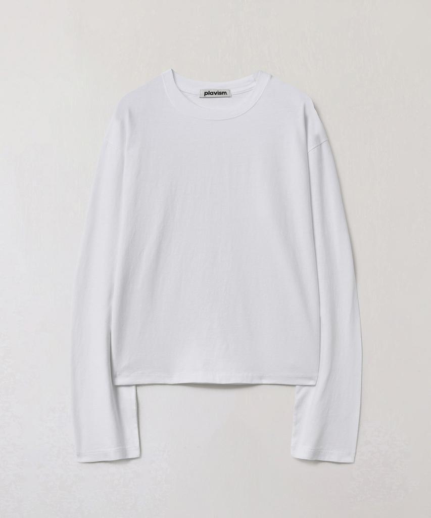 Peullabijeum Men Crop Long Sleeve Tee - White